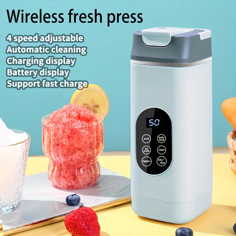 Portable Wireless Fresh Juice Maker: Freshness in a Cup, Anywhere, Anytime. white