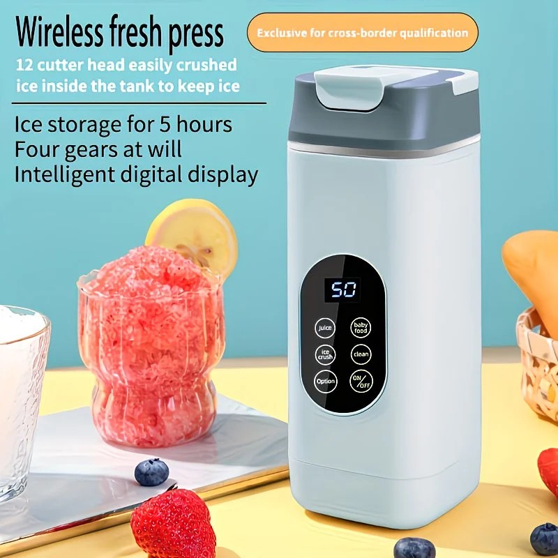 Portable Wireless Fresh Juice Maker: Freshness in a Cup, Anywhere, Anytime. BLACK