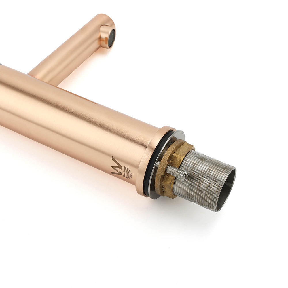 WELS 6L/min Rose Gold Basin Mixer Vanity Sink Bubble Faucet Tap Washing Laundry