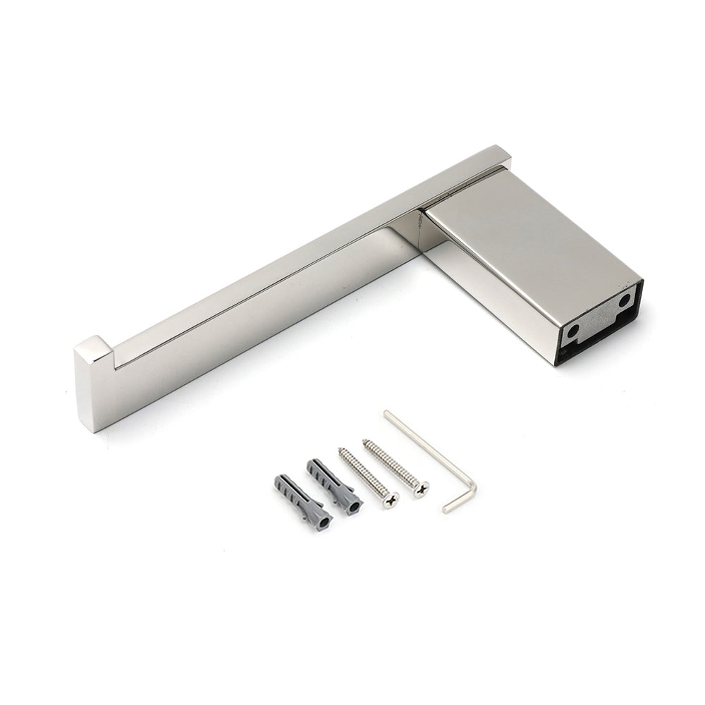 Polished Chrome Square Toilet Paper Roll Tissue Roll Holder Wall Mounted Hook