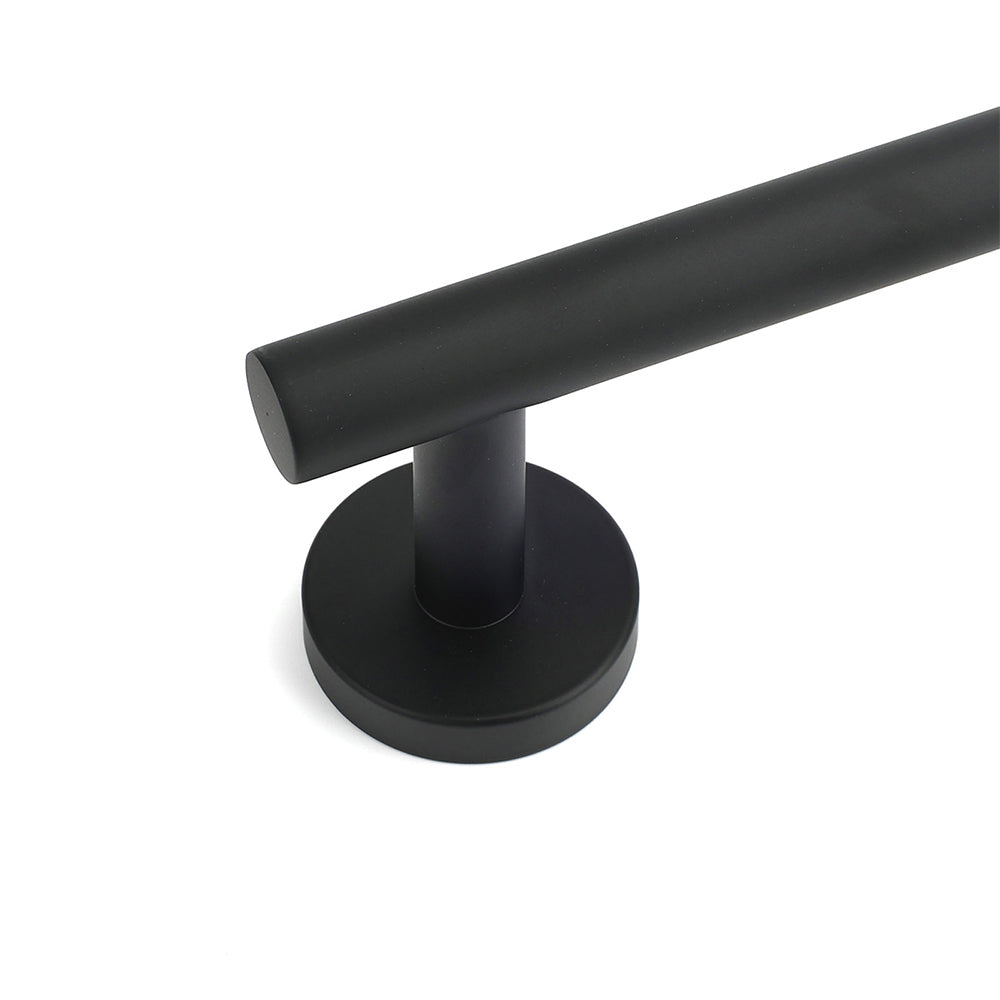 Matt Black 600mm Long Single Towel Rack Rail Holder Stainless Steel Hanger Bar
