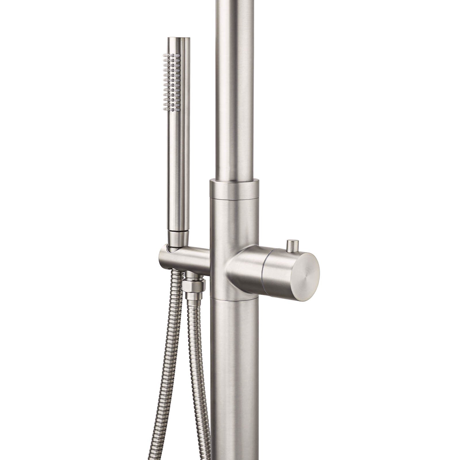 Watermark Brushed Nickel Dual Shower Handset Combo Outdoor Round 10" Head 316SUS