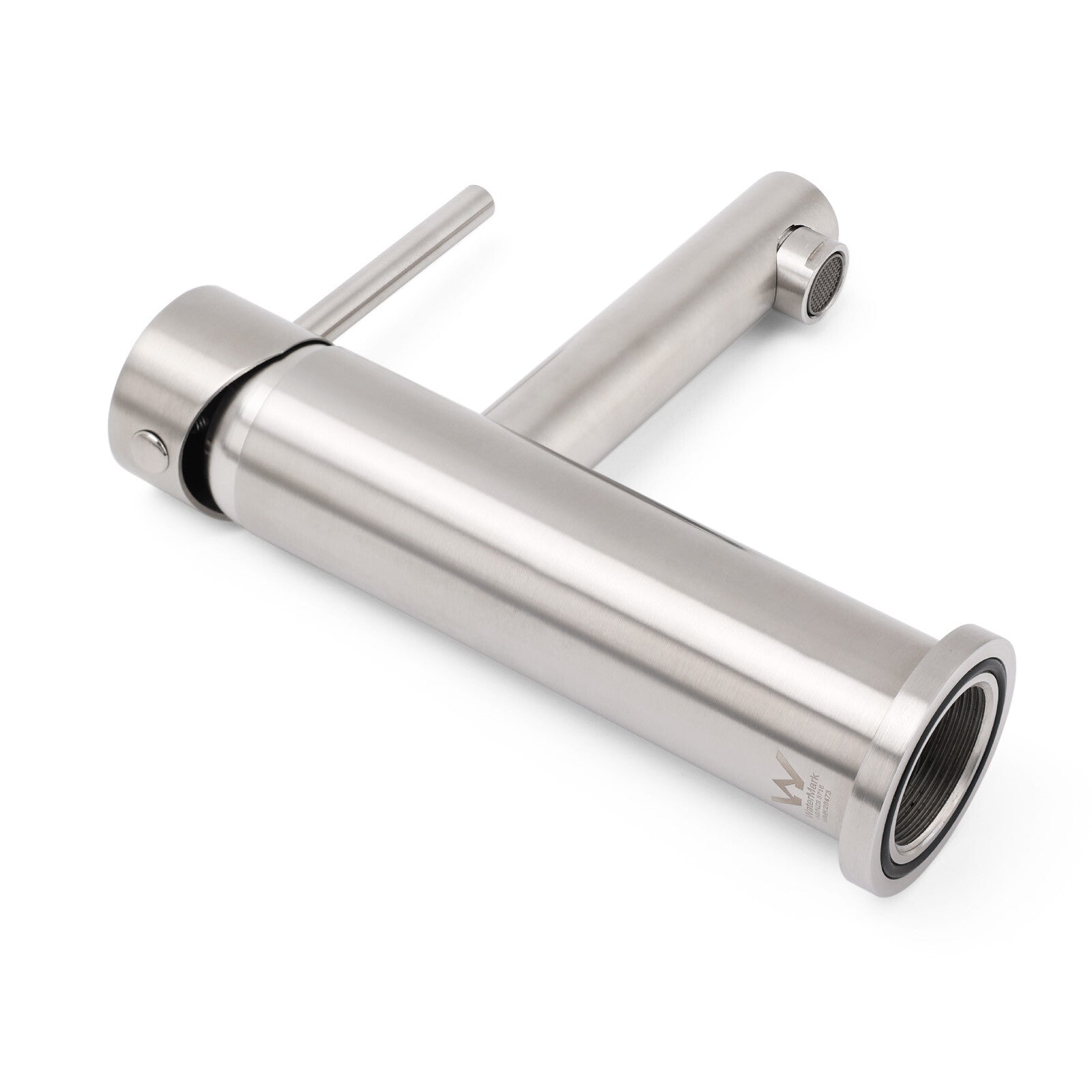 Brushed Nickel Basic Round Bathroom Basin Mixer Laundry Vanity Sink Faucet Tap