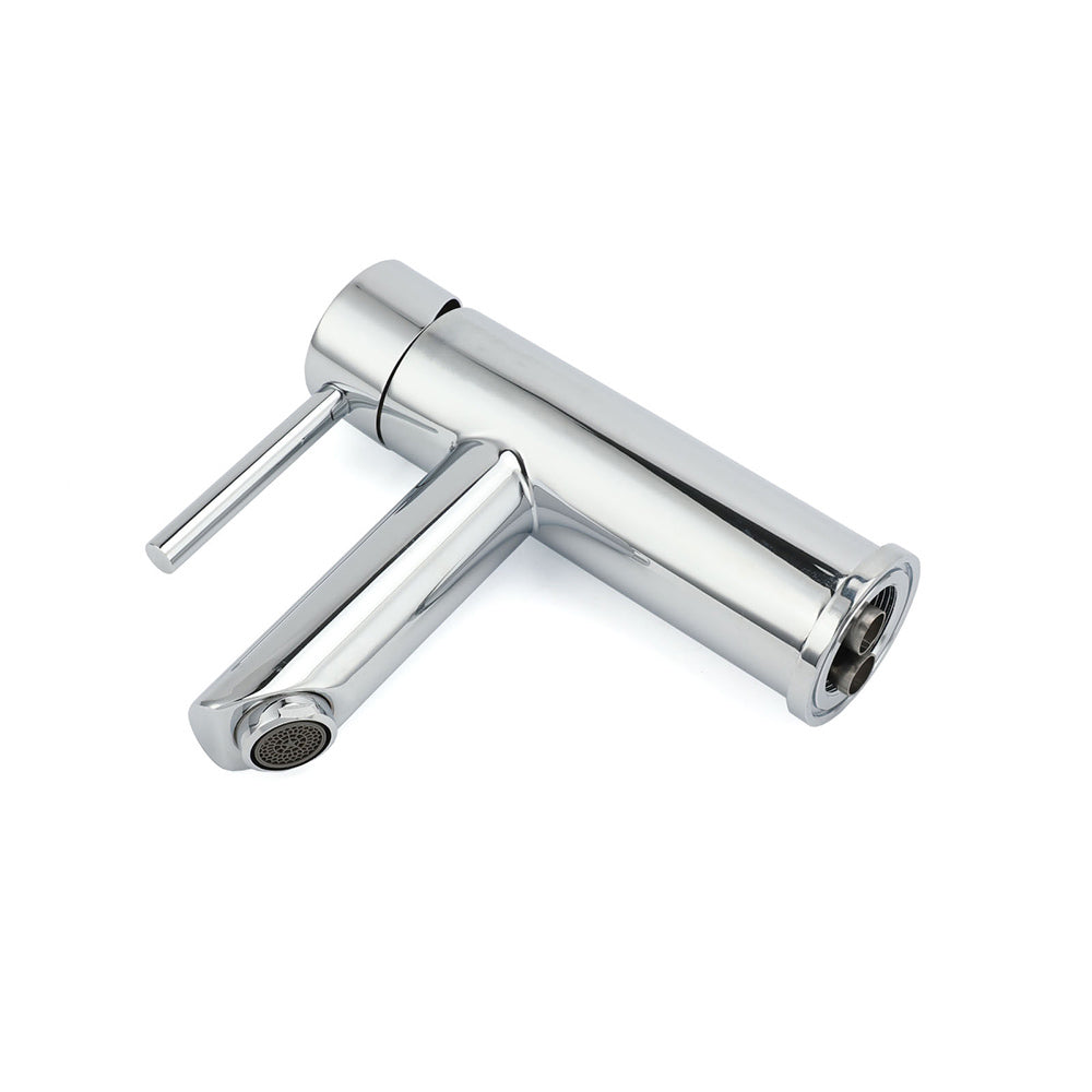 WELS Chrome Short Kitchen Laundry Round Basin Mixer Vanity Sink Faucet Tap Set