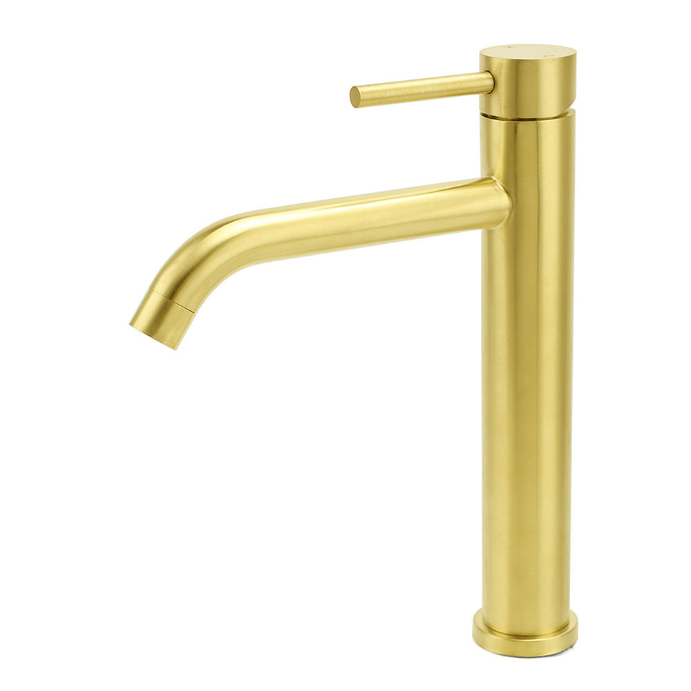 WELS Brushed Gold Tall Kitchen Laundry Basin Mixer Vanity Sink Faucet Tap Bath