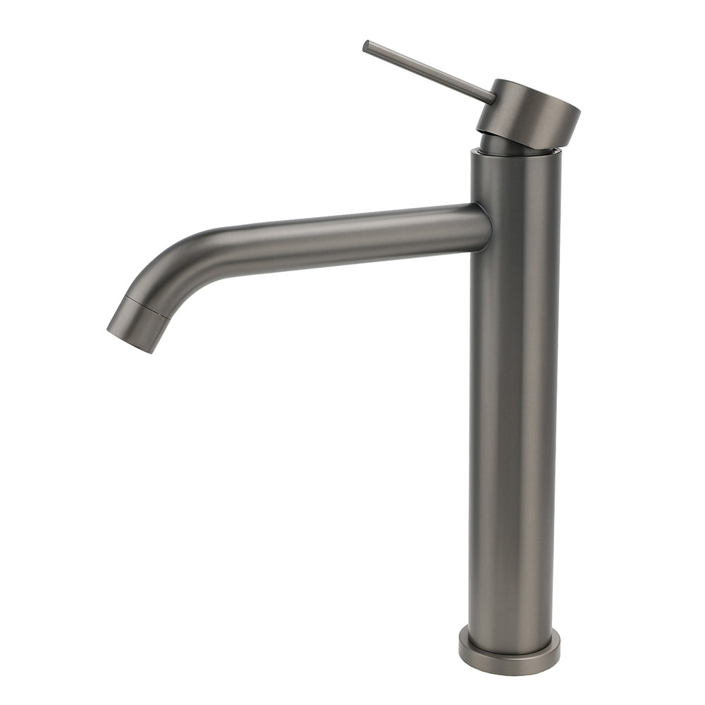 WELS Gunmtal Grey Tall Kitchen Laundry Basin Mixer Vanity Sink Faucet Tap Valve
