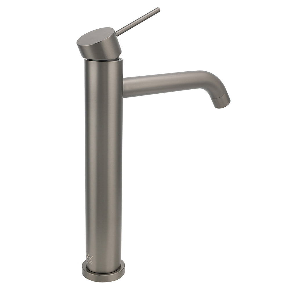 WELS Gunmtal Grey Tall Kitchen Laundry Basin Mixer Vanity Sink Faucet Tap Valve