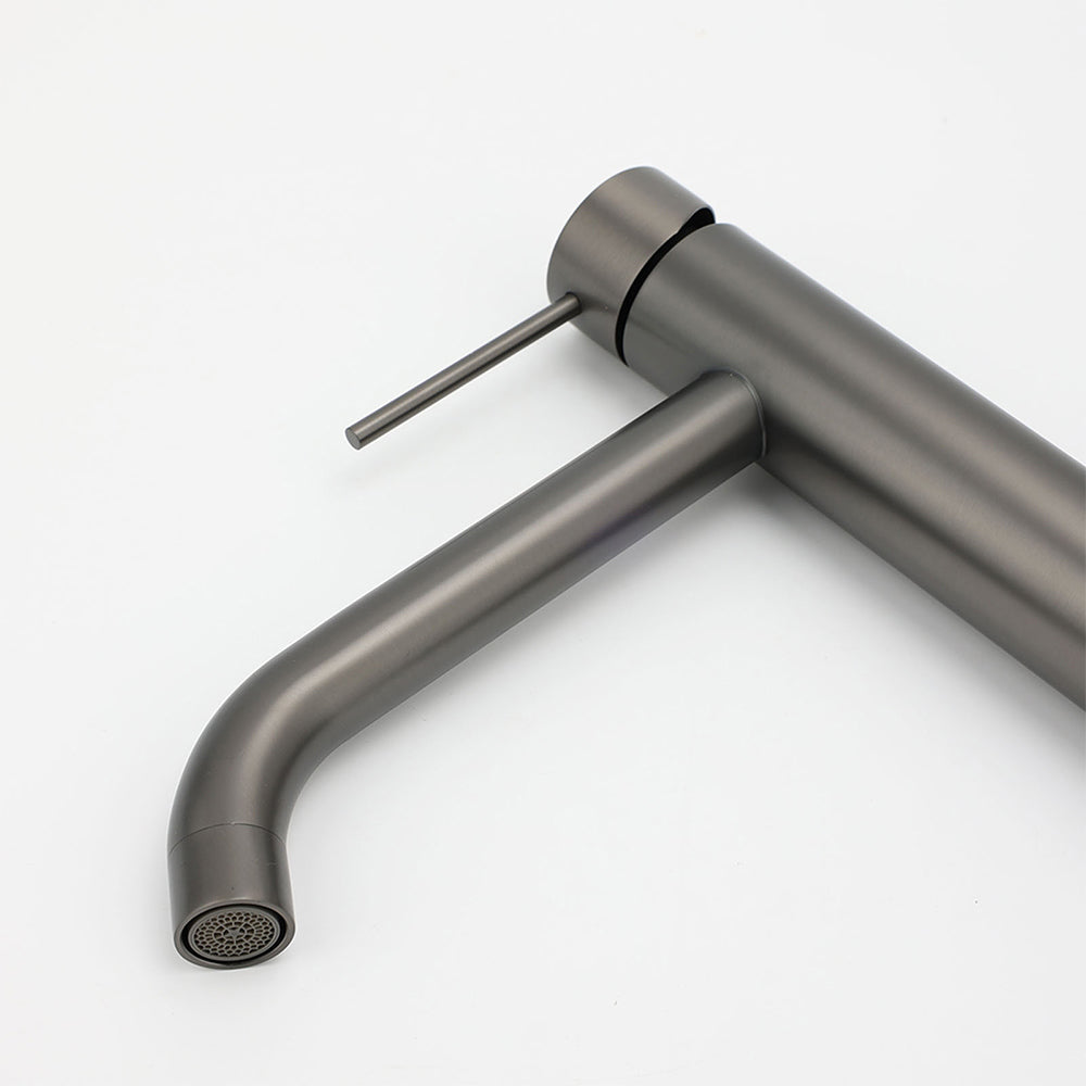 WELS Gunmtal Grey Tall Kitchen Laundry Basin Mixer Vanity Sink Faucet Tap Valve