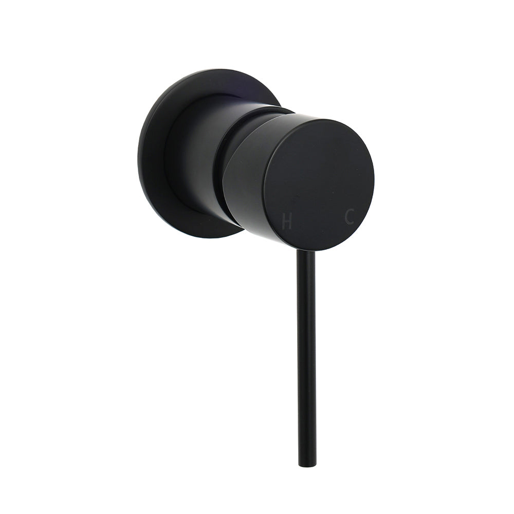 Watermark Matt Black Round Bath Shower Mixer Valve Hot Cold Water Tap Small Face