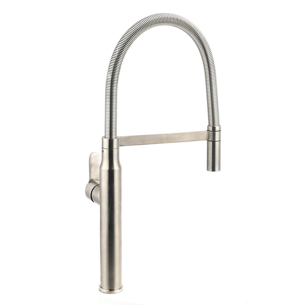 Brushed Nickel Kitchen Sink Basin Mixer 360 Swivel Faucet Tap Pull Out Spout SUS