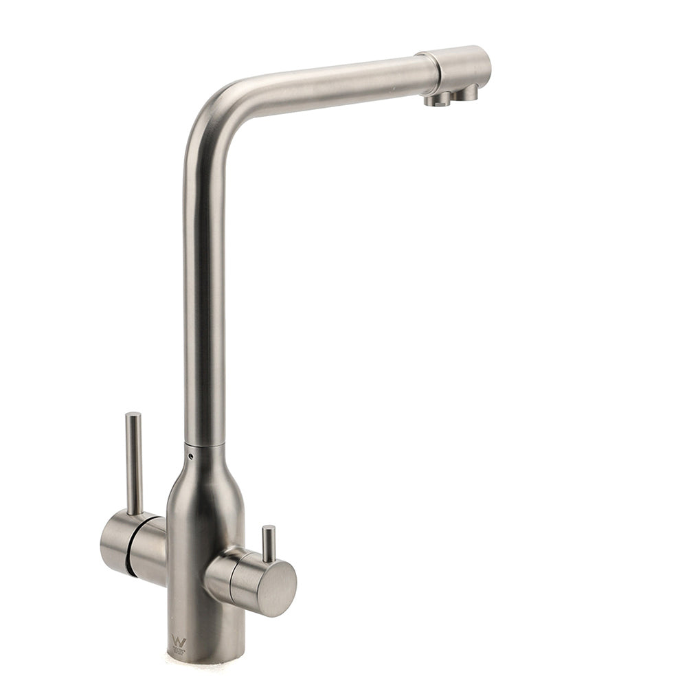 Brushed Nickel 3 Way Kitchen Sink Swivel Mixer Tap Pure Drink Clean Water Faucet