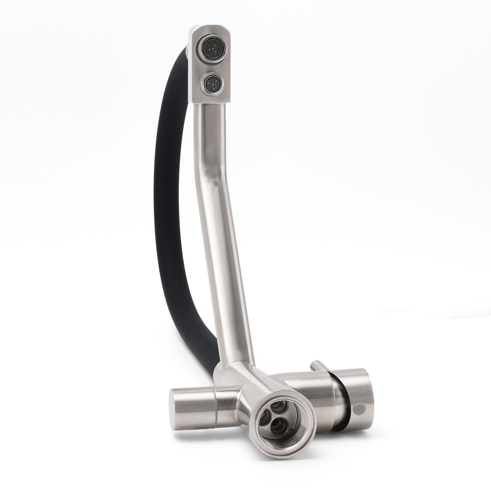 Brushed Nickel 3 Way Pull Down Kitchen Mixer Pure Drinking Water Sink Tap Spout