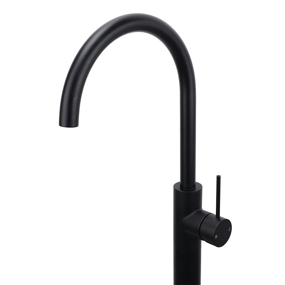 Matt Black Indoor Bathtub Filler Free Standing Mixer Faucet Tap Spout Watermark