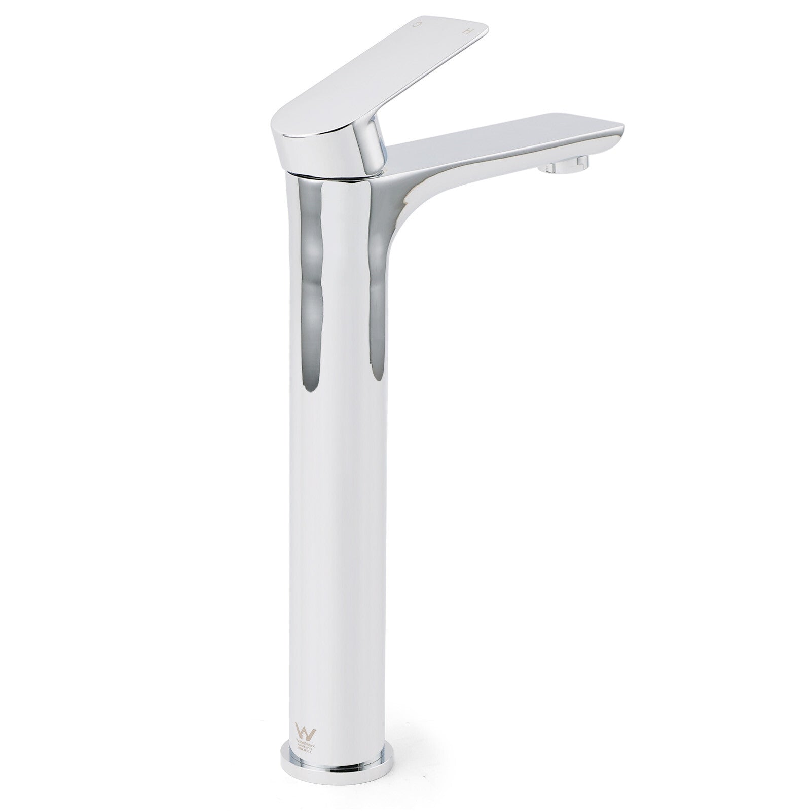 WELS Bathroom Chrome Round Tall Basin Mixer Vanity Faucet Laundry Counter Tap