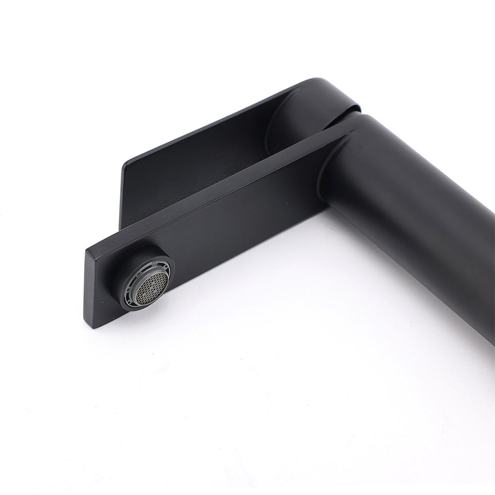 Matt Black Round Bathroom Basin Mixer Vanity Sink Faucet Spout Laundry Tap WELS