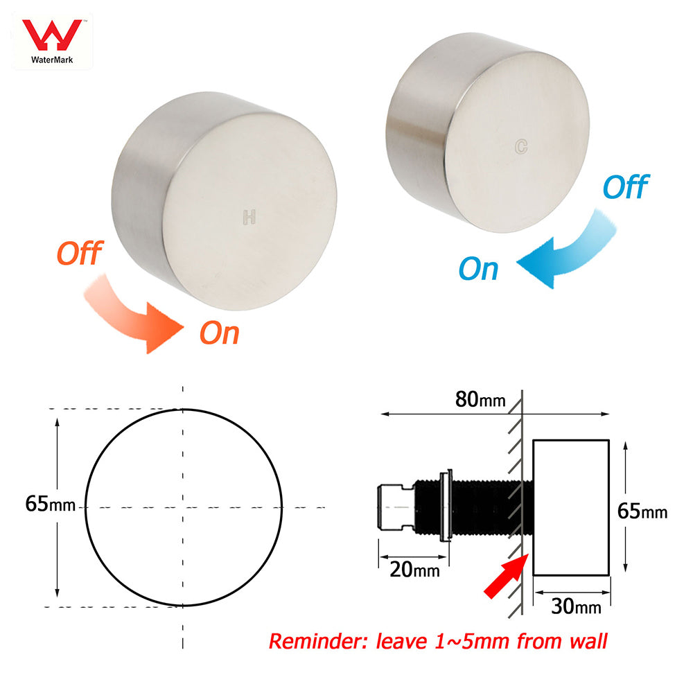 Brushed Nickel Round 8" Rain Head Shower Stainless Steel Handheld Sliding Rail Arm Chrome Set + Twin Taps