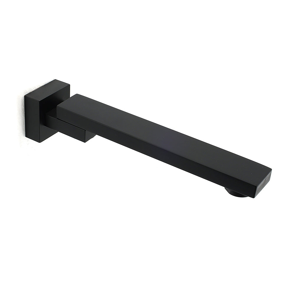 Matte Black Square Bathtub Faucet 180° Swivel Water Spout Outlet Basin Watermark