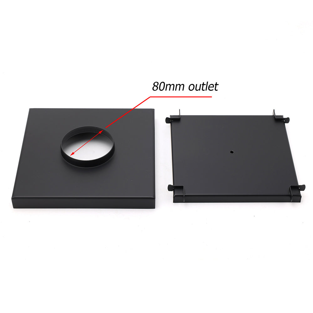 Watermark Matt Black Large 200mm Tile Insert Floor Drain Shower Grate 80mm Waste
