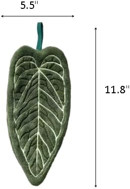 Towels - Towel set - Soft, absorbent kitchen and bathroom towels made of coral fleece with hanging loops for easy dishwashing and hand washing - 2-pack (dark green, light green)