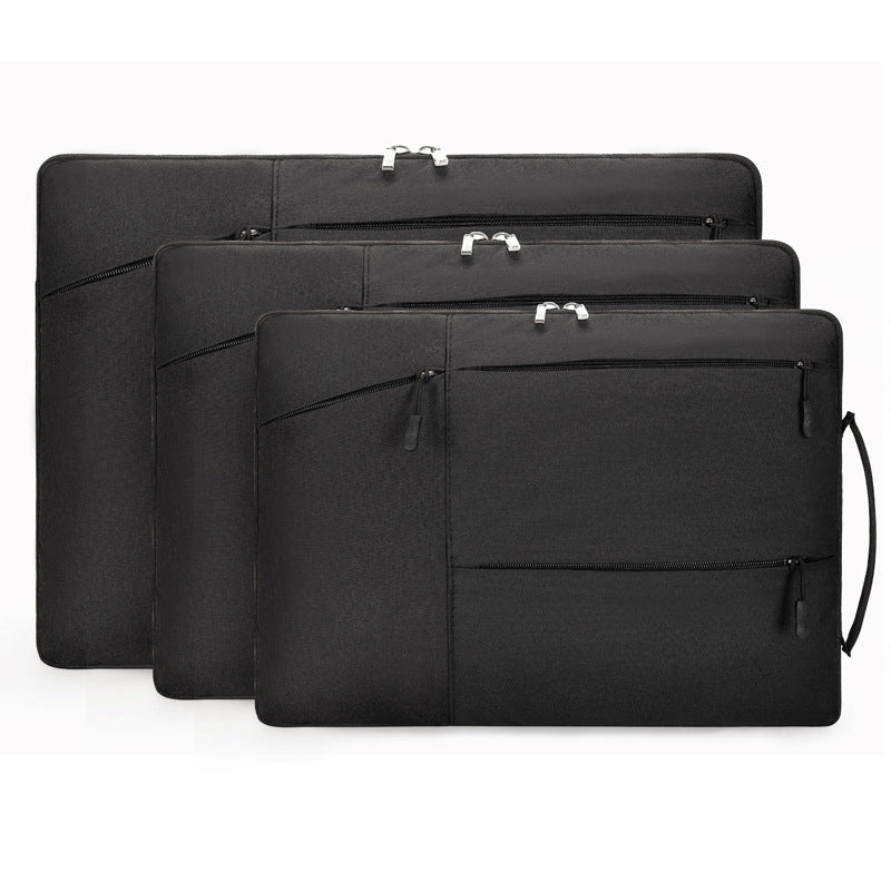 Laptop Case - Suitable for 13/14/15.6 inches - Zippered Laptop Case - Laptop Sleeve - Waterproof Oxford Cloth - Scratch and Wear Resistant, Easy to Carry - Black