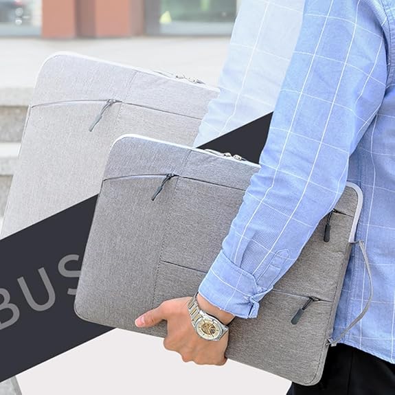 Laptop Case - Suitable for 13/14/15.6 inches - Zippered Laptop Case - Laptop Sleeve - Waterproof Oxford Cloth - Scratch and Wear Resistant, Easy to Carry - Gray