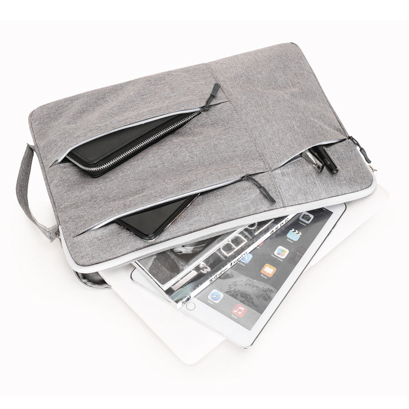 Laptop Case - Suitable for 13/14/15.6 inches - Zippered Laptop Case - Laptop Sleeve - Waterproof Oxford Cloth - Scratch and Wear Resistant, Easy to Carry - Gray