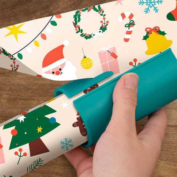 4-pack Sliding Wrapping Paper Cutters - Portable Gift Wrapping Paper Roll Cutter for Christmas and Birthday Wrapping