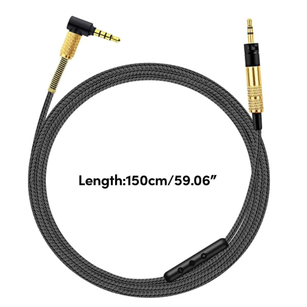 2.5mm to 3.5mm Headphone Cable for Momentum Over Ear 1/2/3 Headphone Cord Durable Wire with Volume Control and Microphone