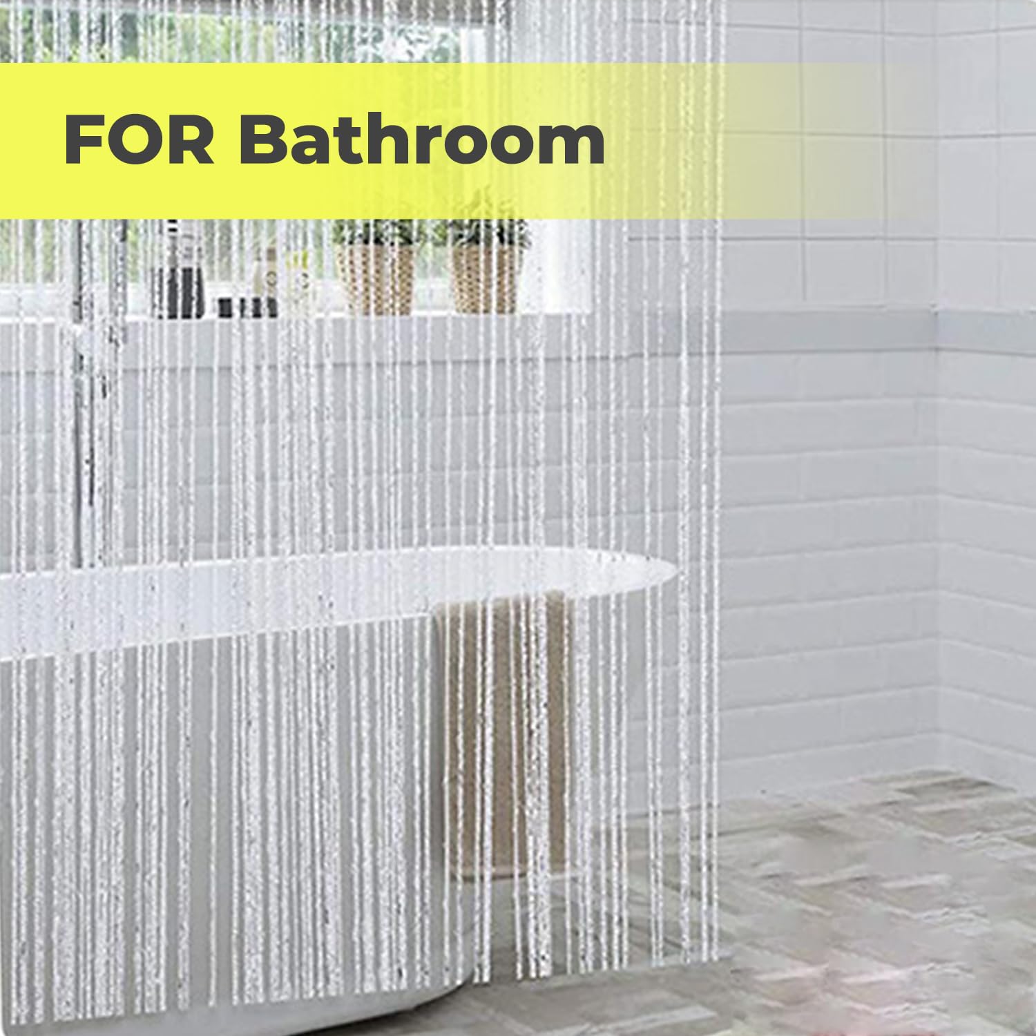 String Curtains Door Mosquito Net, Elegant Divider Tassel Curtain for Home Decor, Partition Curtain for Doors and Windows, White (100x200cm)