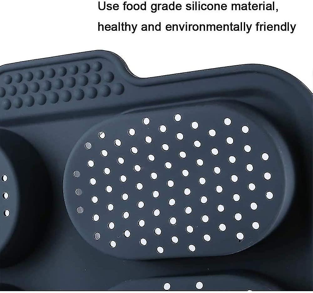 Mini baguette baking tray, bread crisping tray, non-stick perforated