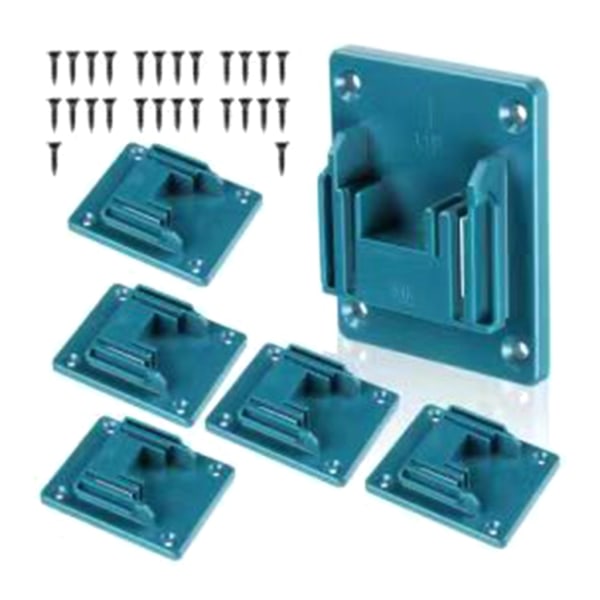 Set of 6 battery holders for Makita batteries: drill, wall mount for Makita drills 14.4V 18V wall storage tool