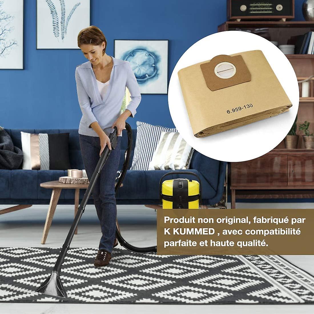 10-pack vacuum cleaner bags for Karcher 6.959-130.0 filter bags A 2201/2204/2504