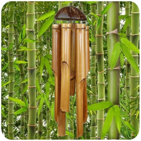 Bamboo wind chime, good sound, decorative for the garden and