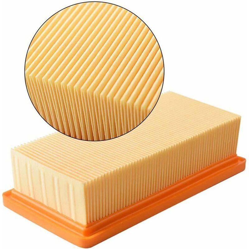Kärcher vacuum cleaner filter 3-pack flat pleated filter accessory for Kärcher vacuum cleaners AD 3200, AD 3 Premium and AD 4 Premium, 6.415-953.0
