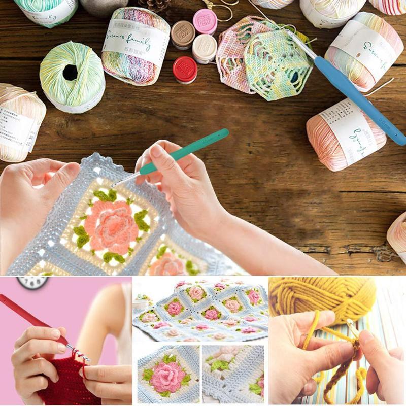 45-piece crochet set with needles, markers, tape measure - Knitting Kit Multicolor multicolor