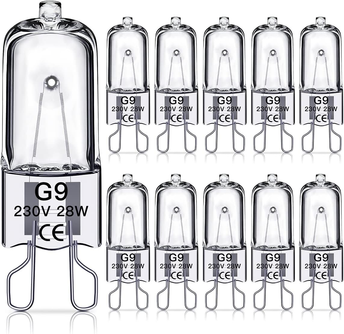 G9 halogen bulbs 28W, 230V, 10-pack 28W 28W