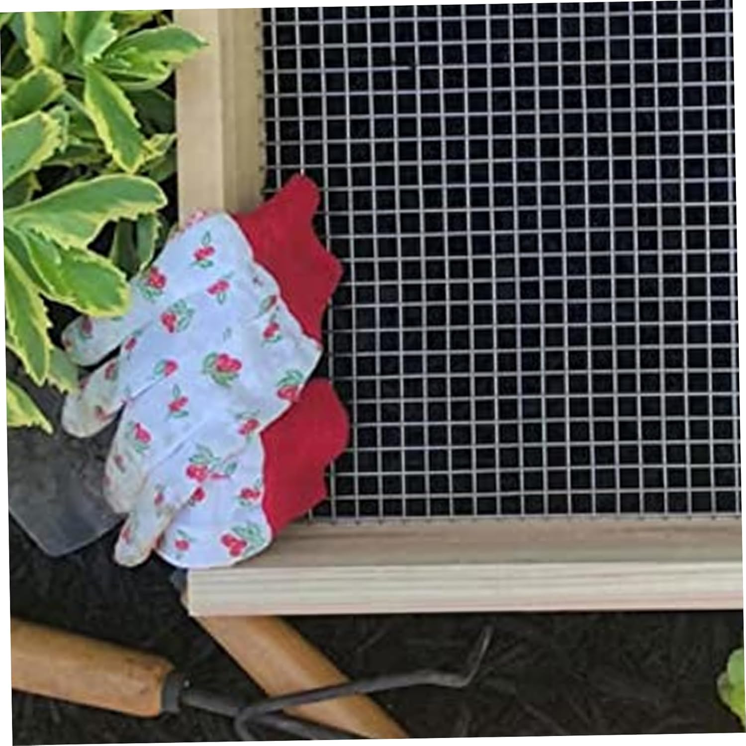 Garden sieve, soil sieve, mesh, ground stone, sand sieve, garden tool for sifting compost, dirt, soil, leaves, live