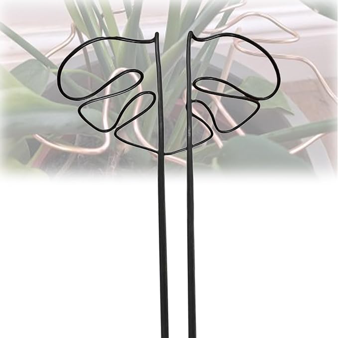 Monstera-shaped plant support, reusable sturdy alloy plant support, plant support for indoor and outdoor plants, including Flow