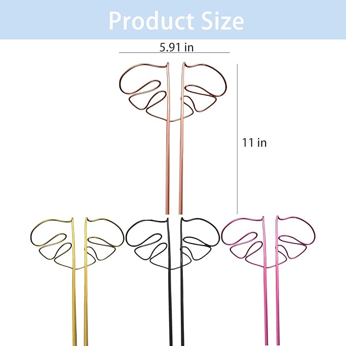 Monstera-shaped plant support, reusable sturdy alloy plant support, plant support for indoor and outdoor plants, including Flow