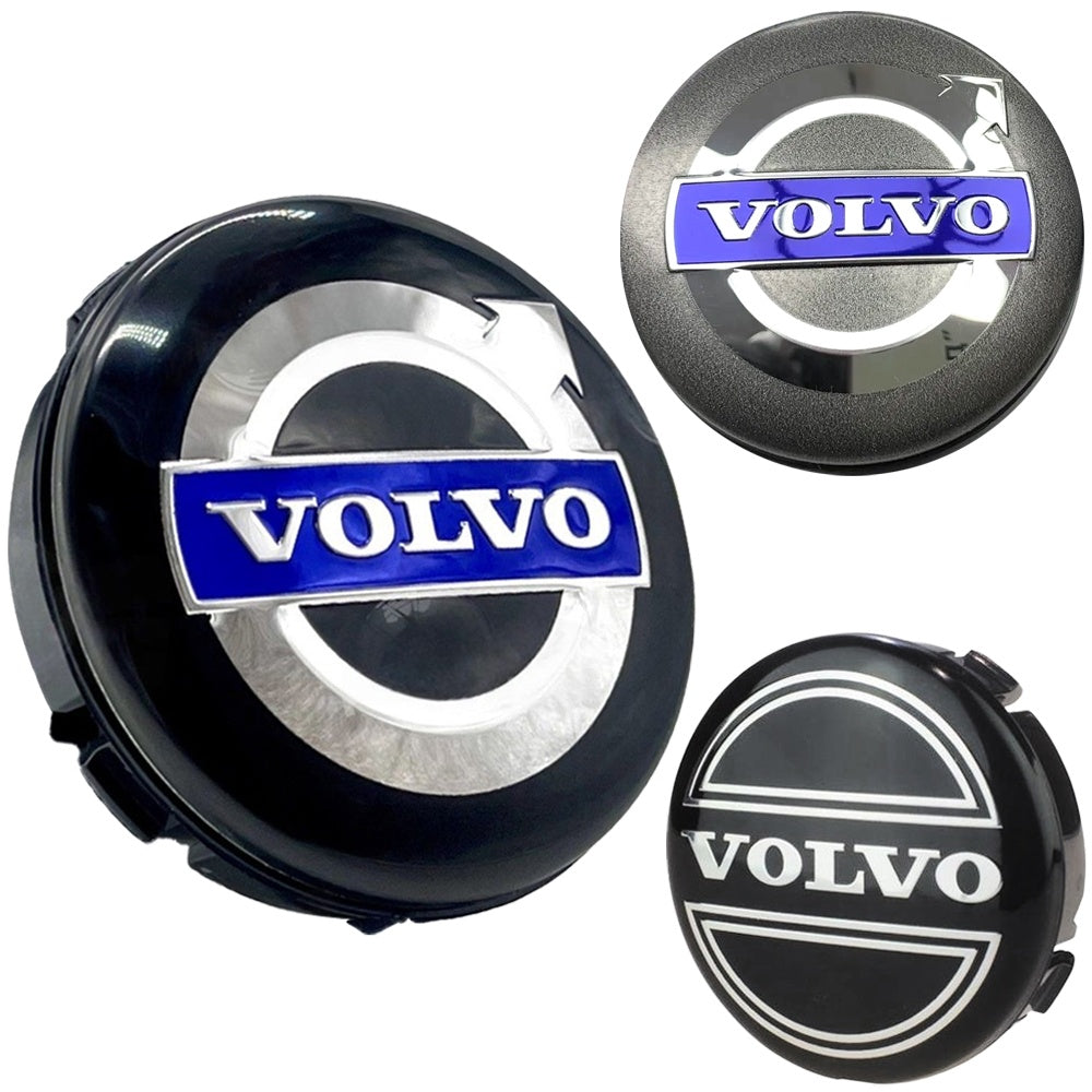 4-pack - Volvo Center Caps / Wheel Hub Emblem - Bi 70 64mm Older