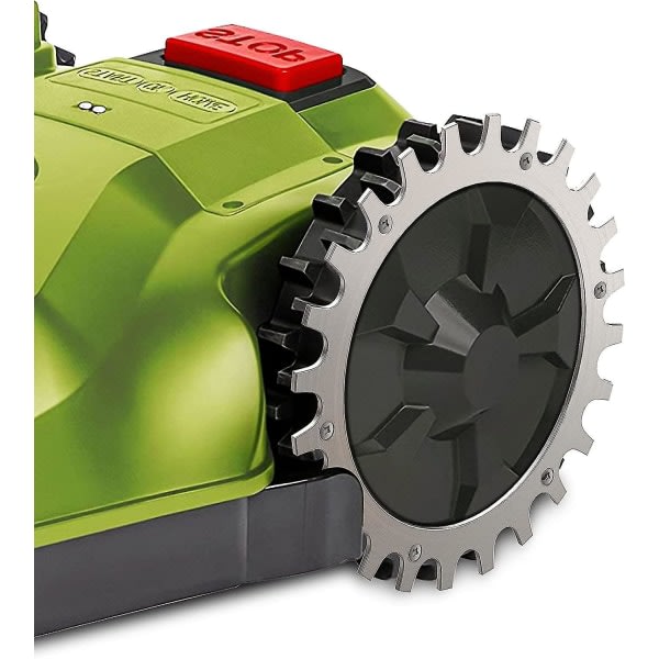 premium stainless steel spikes for Worx S/m model, 2 x stainless steel screw spikes Traction Enhancer, robotic lawnmower Wheel size 205 mm (FMY)