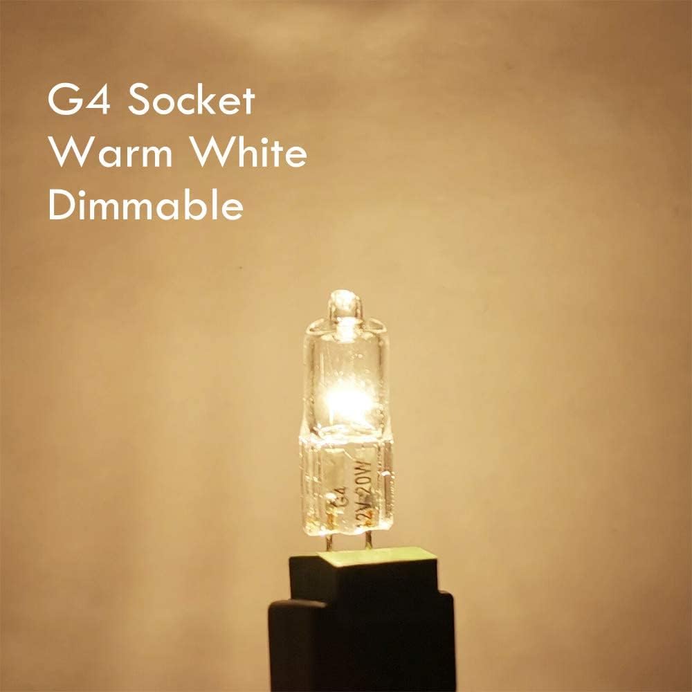 G4 halogen lamps 10W 12V - Warm white - 12 pcs 10W 12pcs 10W 12pcs