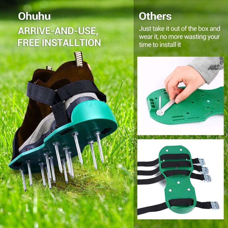 Lawn Aerator Sandals Free Installation, Lawn Spike Shoes Lawn Vertical Cutter Lawn Shoes Garden
