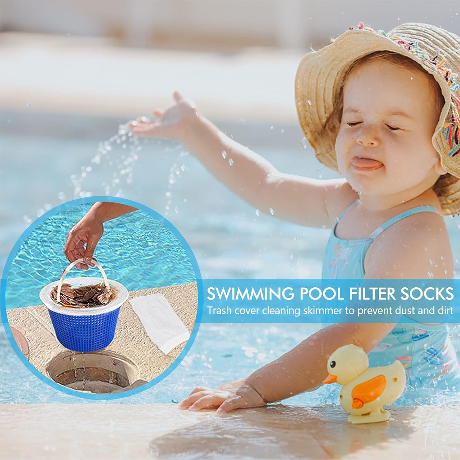 20 pcs Pool Skimmer Socks Pool Filter Sock for