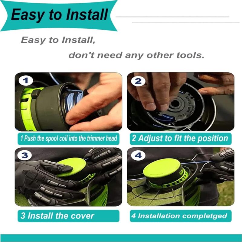 Line spool for BOSCH UniversalGrassCut Trimmer 18 18-26 18-260 F016800570 with cap (4 pieces)