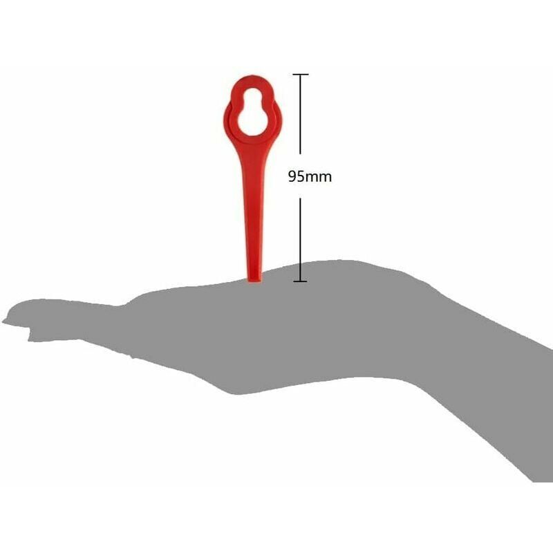 Pack of 50 compatible blades for Ferrex Aldi Far 20-in grass trimmer, replacement blades for Ferrex cordless grass trimmer..DEBUNS