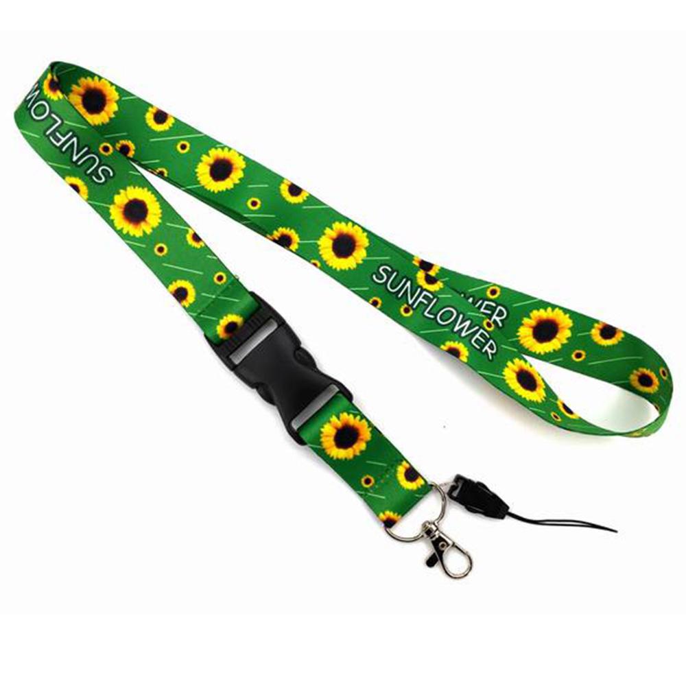 Smooth Sunflower, Stars Lanyard Black