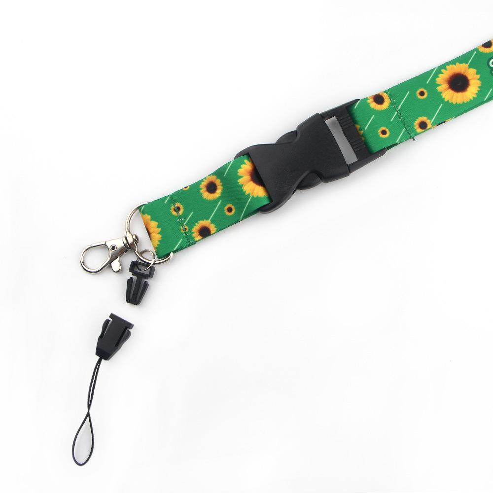 Smooth Sunflower, Stars Lanyard Black