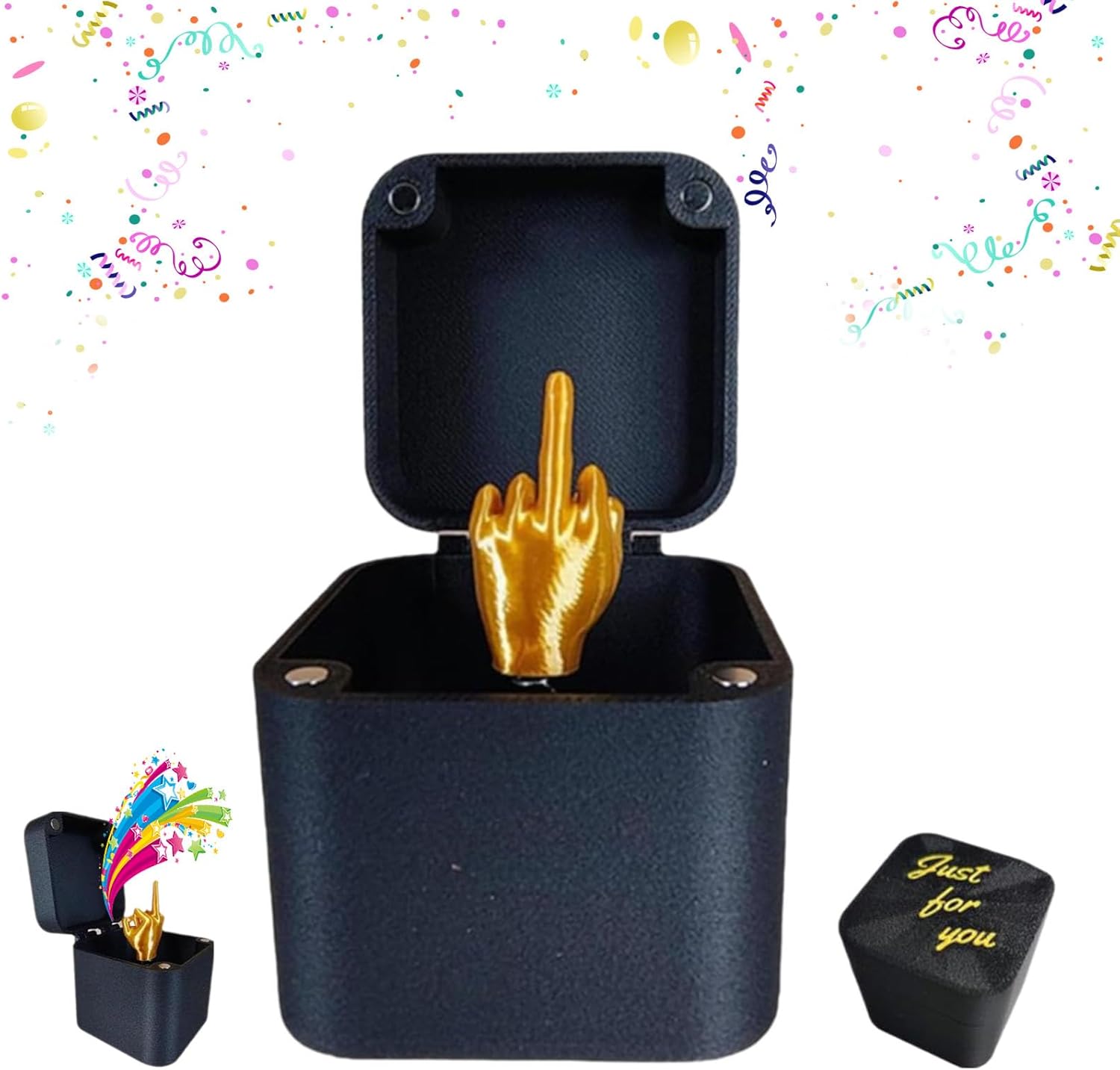 Middle Finger in a Box, Box of Middle Fingers, Middle Finger Surprise Gift, Joke Gift with Protruding Hand for Adults, for the Office (1 pc) 1Pcs