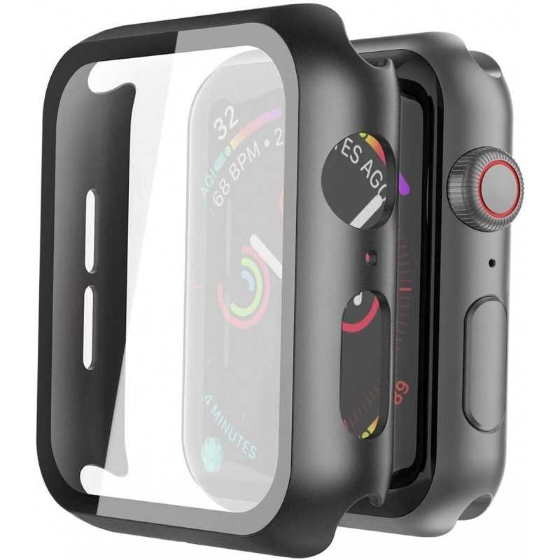 2-PACK Compatible with Apple Watch 40mm Shockproof Case 9H Tempered Glass 2in1 Rose Gold